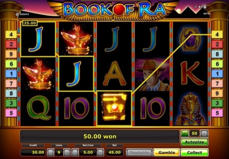 Скриншот игрового автомата Book of Ra