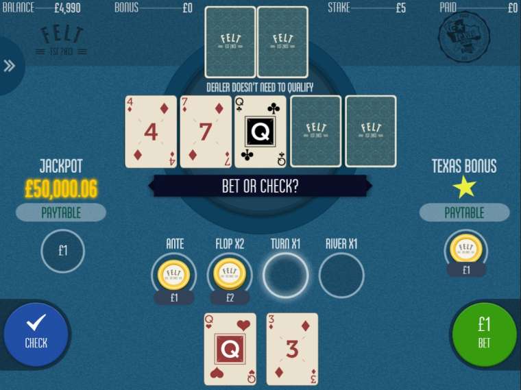 Видео покер Progressive Texas Hold’em Bonus Poker демо-игра