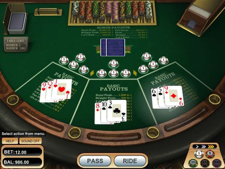Видео покер Ridem Poker демо-игра