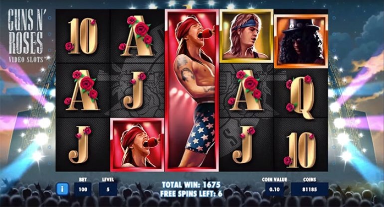 Скриншот игрового автомата Guns N’ Roses