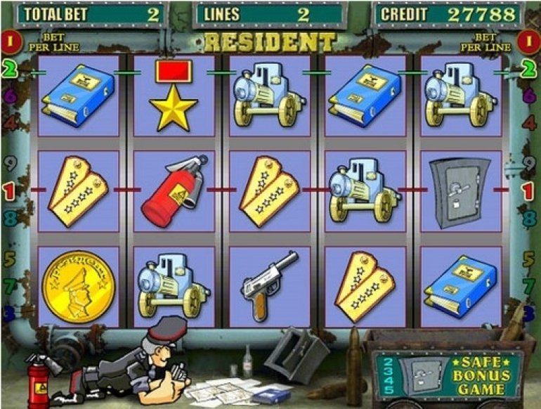 Скриншот игровых линий слота Резидент