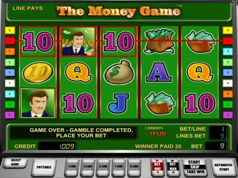 Скриншот игрового автомата The Money Game от Новоматик
