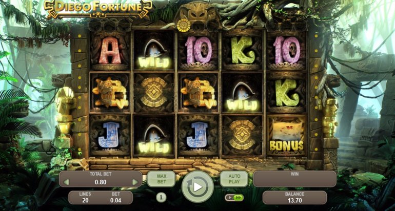 Скриншот игрового автомата Diego Fortune
