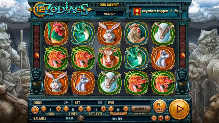 Видео покер 12 Zodiacs демо-игра