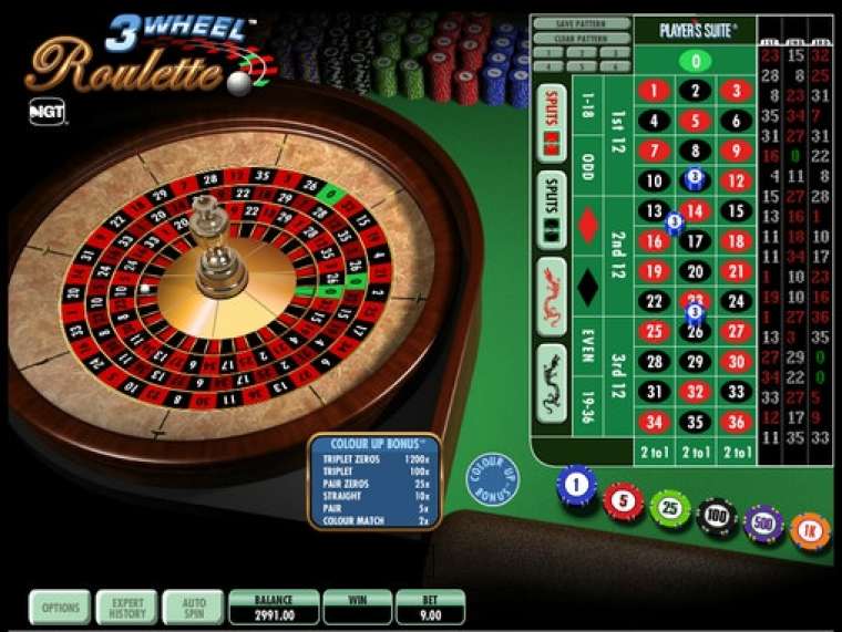 Видео покер 3 Wheel Roulette демо-игра