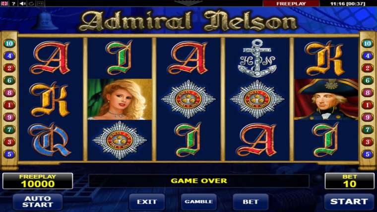 Онлайн слот Admiral Nelson играть