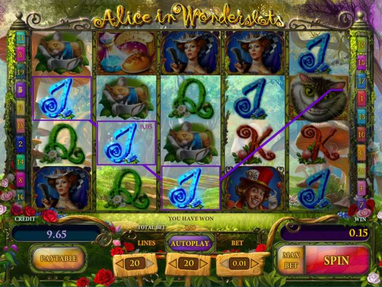 Видео покер Alice in Wonderslots демо-игра