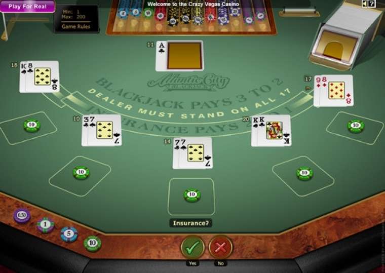 Видео покер Atlantic City Multi-hand Blackjack Gold демо-игра