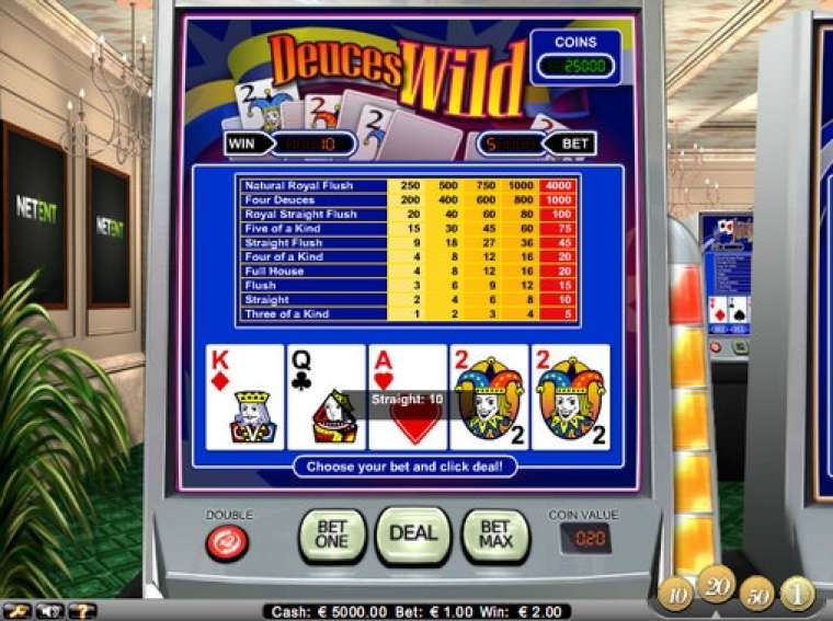 Видео покер Classic Deuces Wild демо-игра
