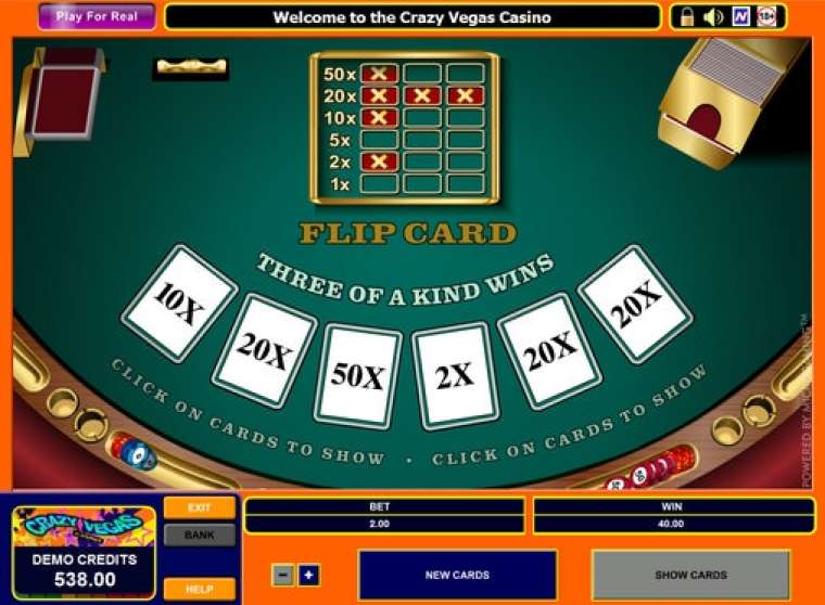 Видео покер Flip Card демо-игра