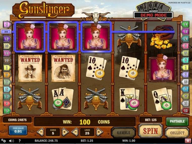 Видео покер Gunslinger демо-игра