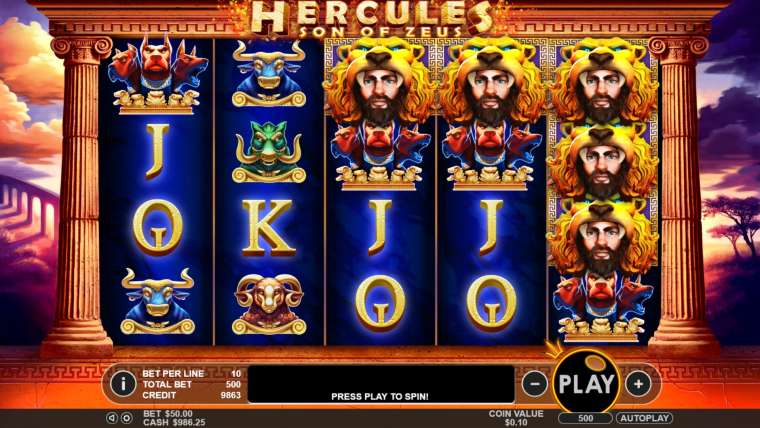 Видео покер Hercules Son of Zeus демо-игра