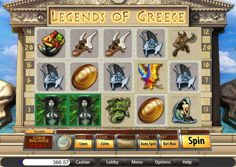 Онлайн слот Legends of Greece играть