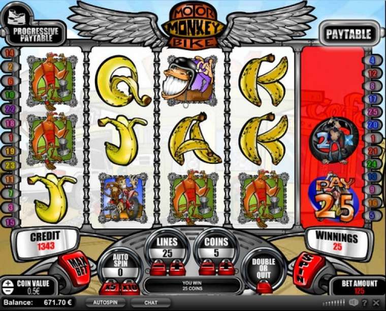 Видео покер Motorbike Monkey демо-игра