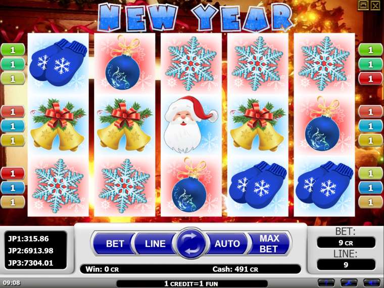 Видео покер New Year демо-игра
