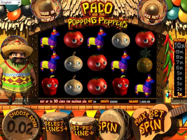 Видео покер Paco and the Popping Peppers демо-игра