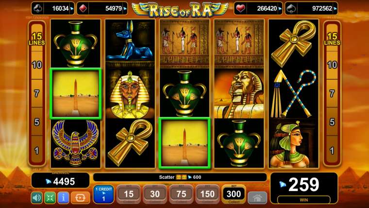 Видео покер Rise of Ra демо-игра