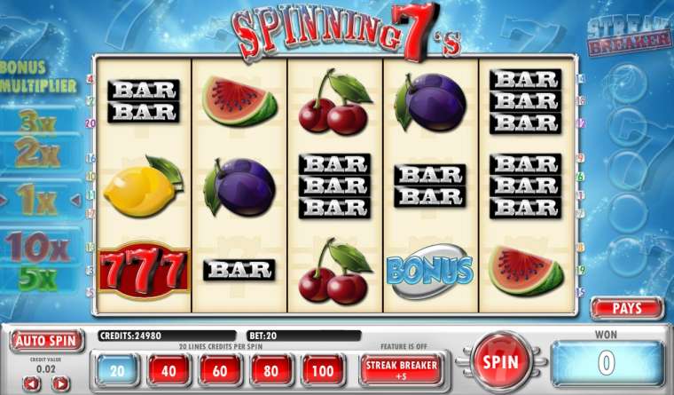 Видео покер Spinning 7’s демо-игра