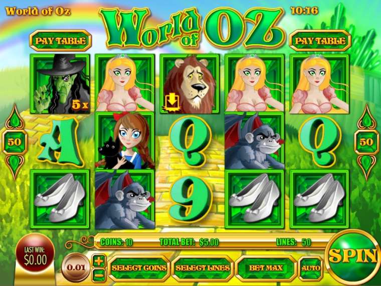 Видео покер World of Oz демо-игра